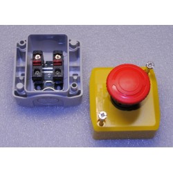 Emergency Stop Button 68x68x82 Complete with 2 off Contacts