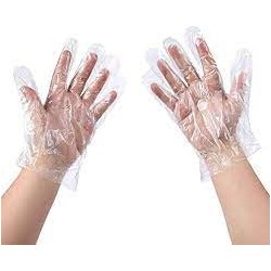 Gloves Clear Medium Size Polythene Pack of 100 Just Gloves